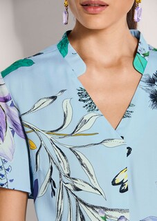 Robe à imprimé floral avec petit col montant thumbnail 6