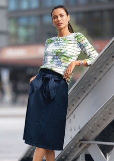 Jupe en jean. Pur coton thumbnail 1
