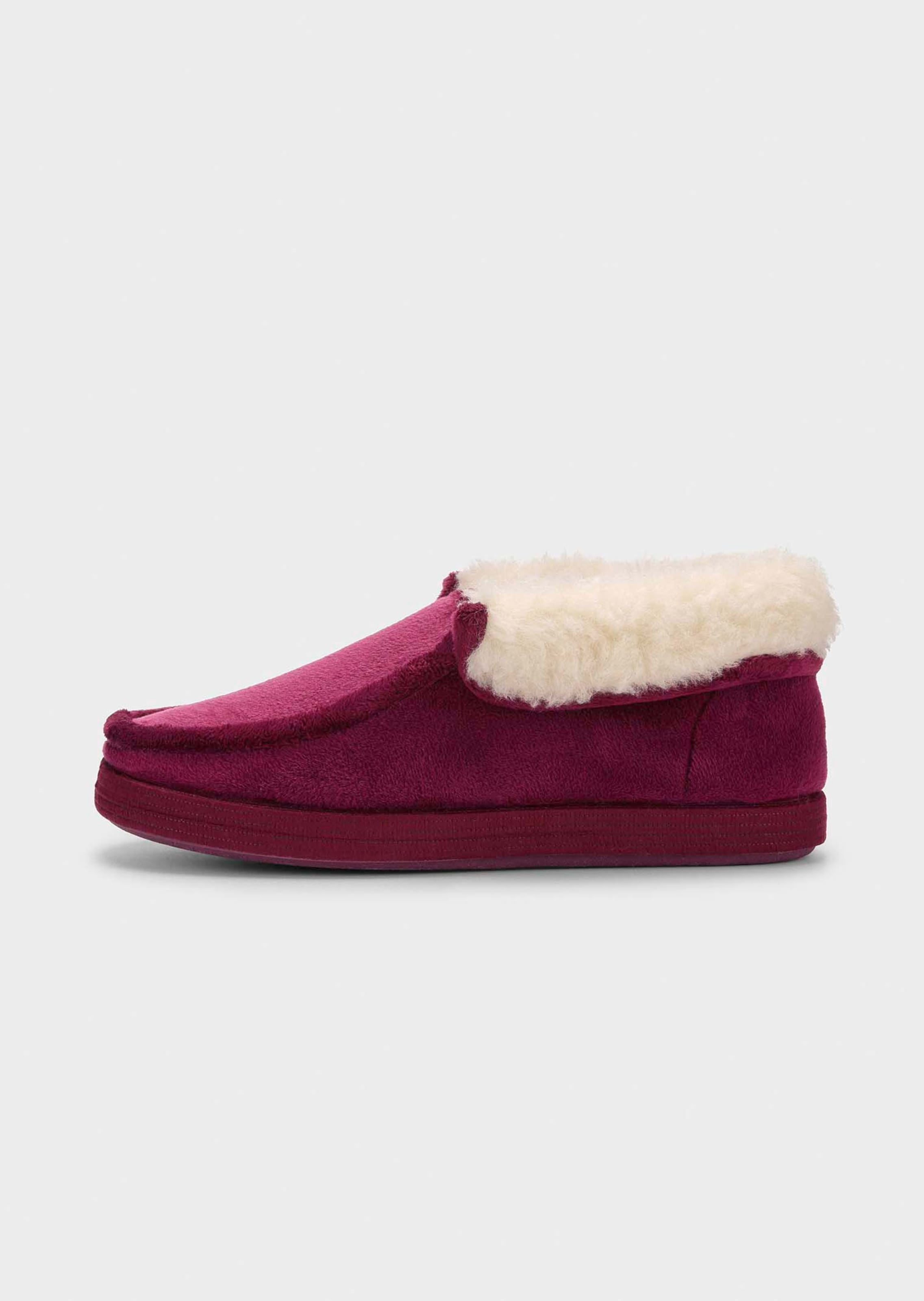 Pluche pantoffels met scheerwol