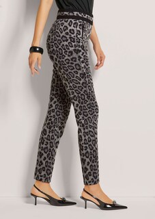 Pantalon léopard avec poches zippées thumbnail 5