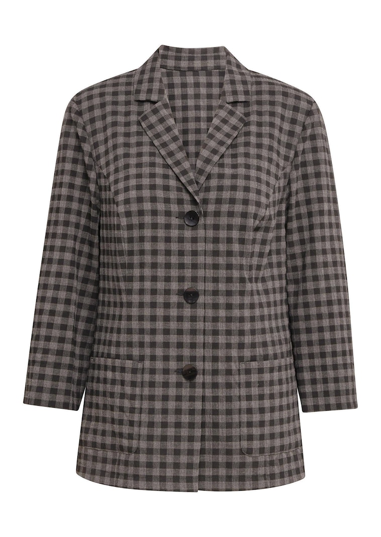 Veste chemisier qualité seersucker au bel imprimé coloré