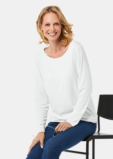 Veelzijdig te combineren shirt met lange mouwen en harmonieuze sierrand thumbnail 4