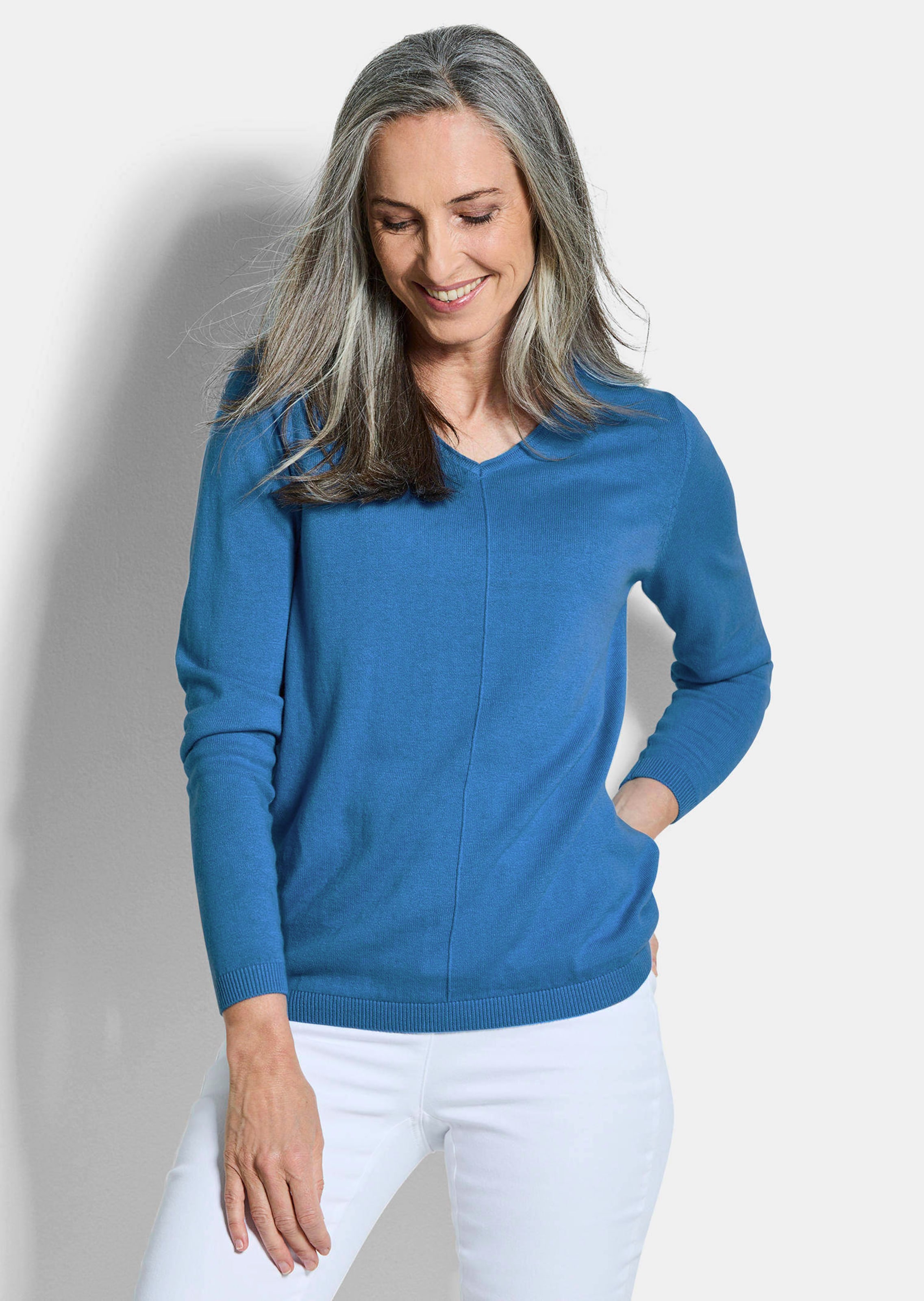 Pull à encolure en V en COTTAMIRA