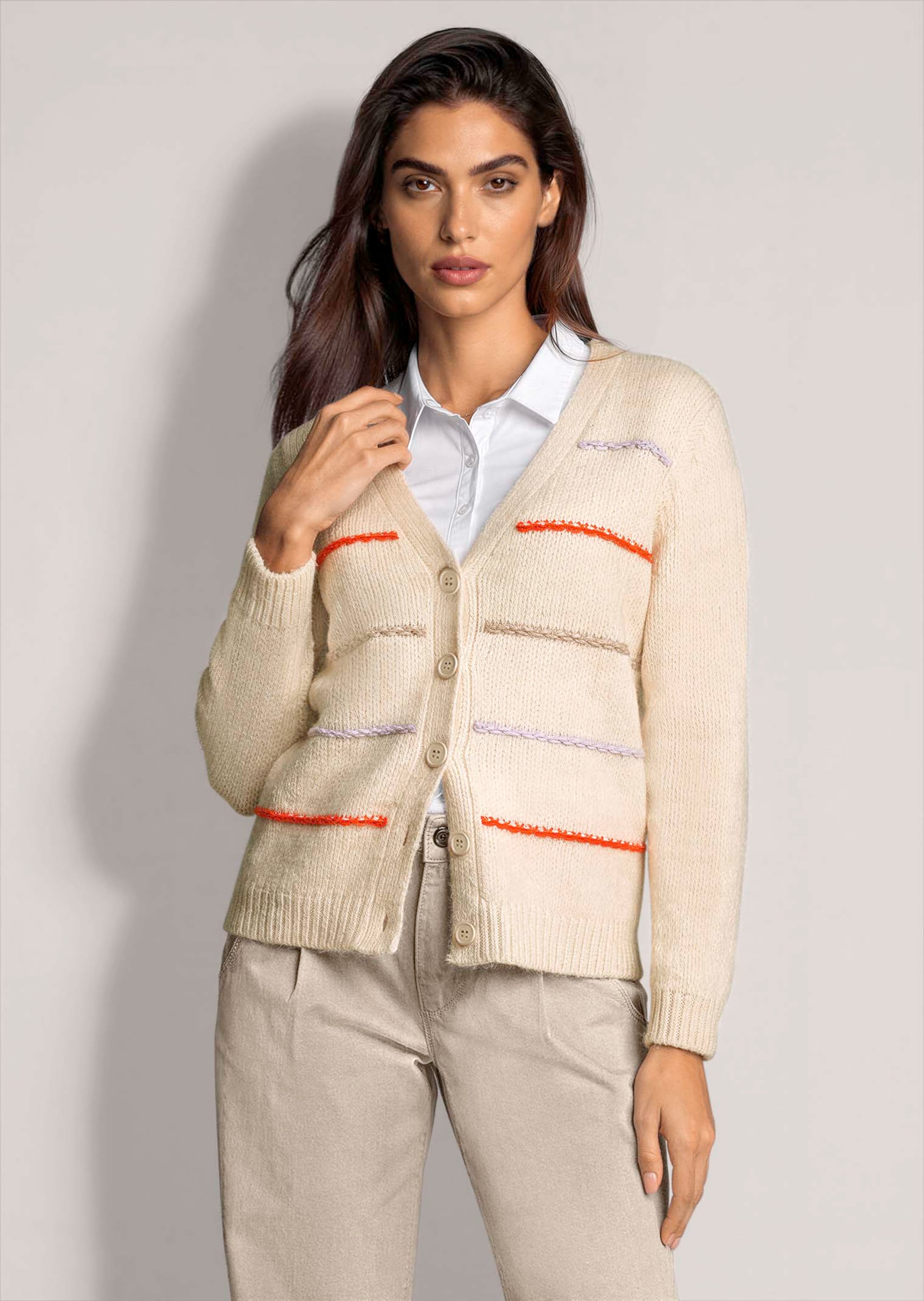 Cardigan met kleurrijke strepen