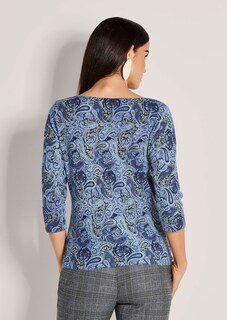 Kaschmir-Pullover mit Allover-Print thumbnail 4