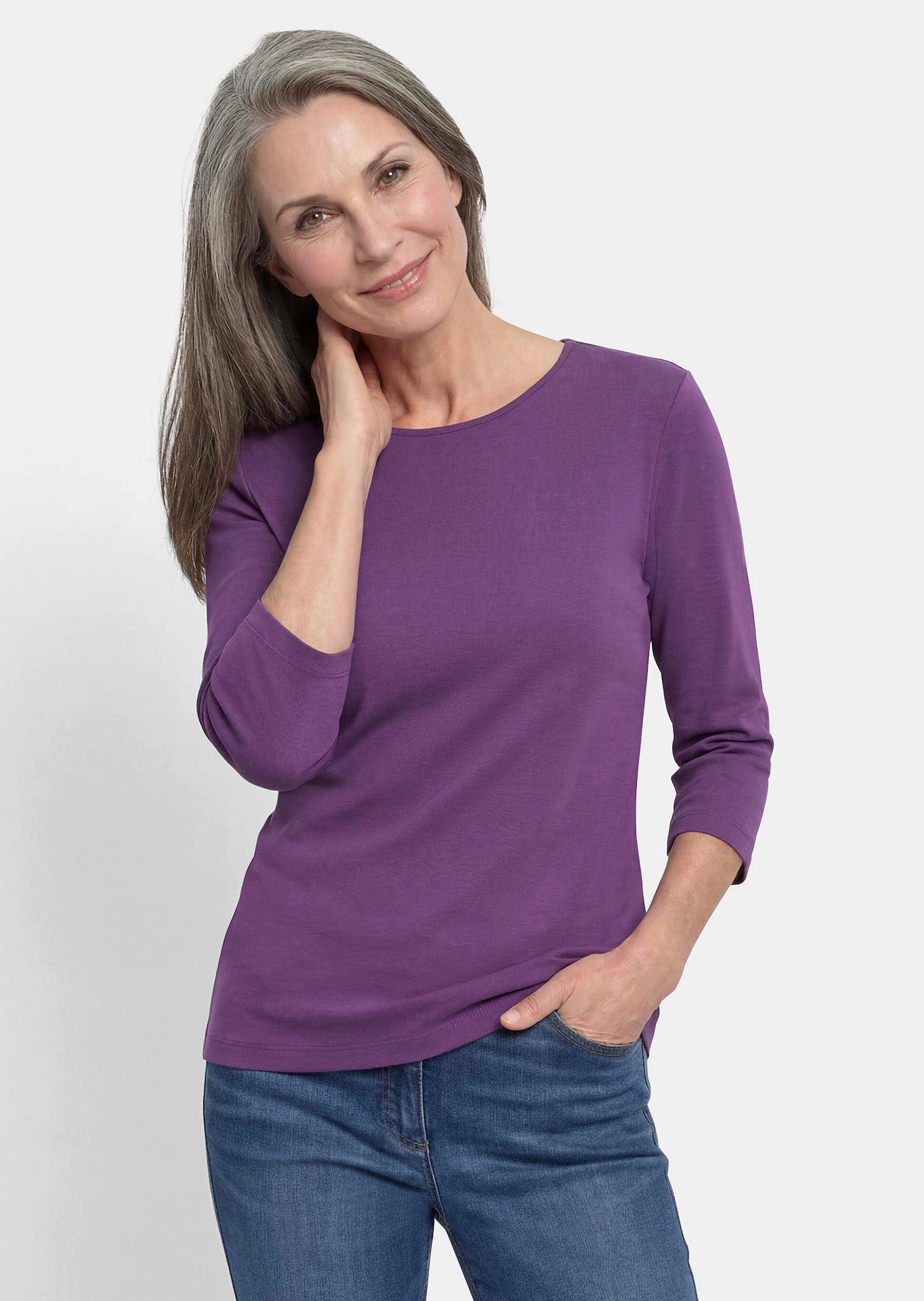 T-shirt basique en jersey interlock