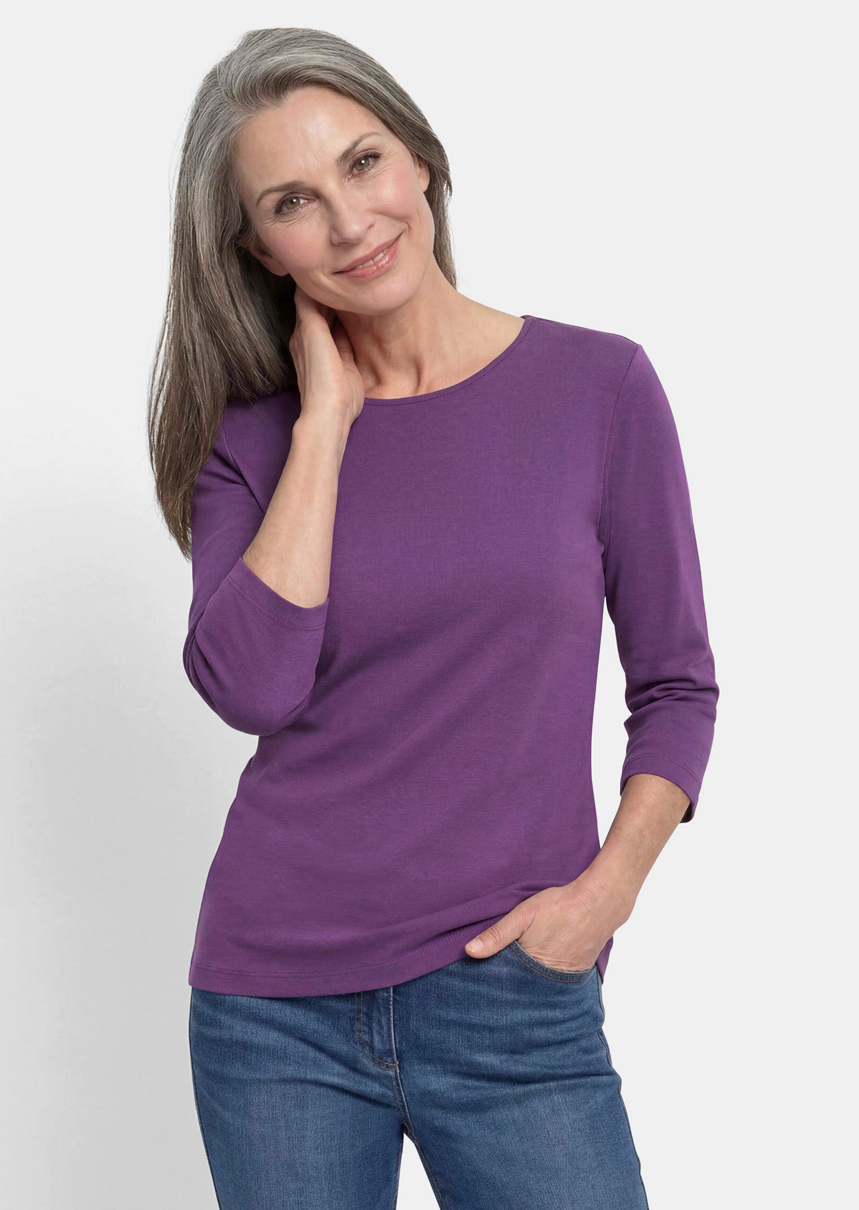 Basic-Shirt aus Interlock-Jersey
