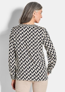Blouse imprimée en satin de viscose thumbnail 3