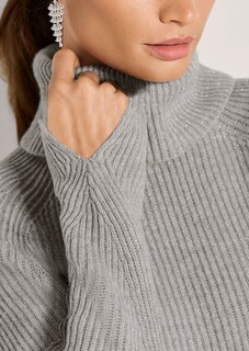 Schimmernder Rollkragen-Pullover mit Raglanärmeln thumbnail 6