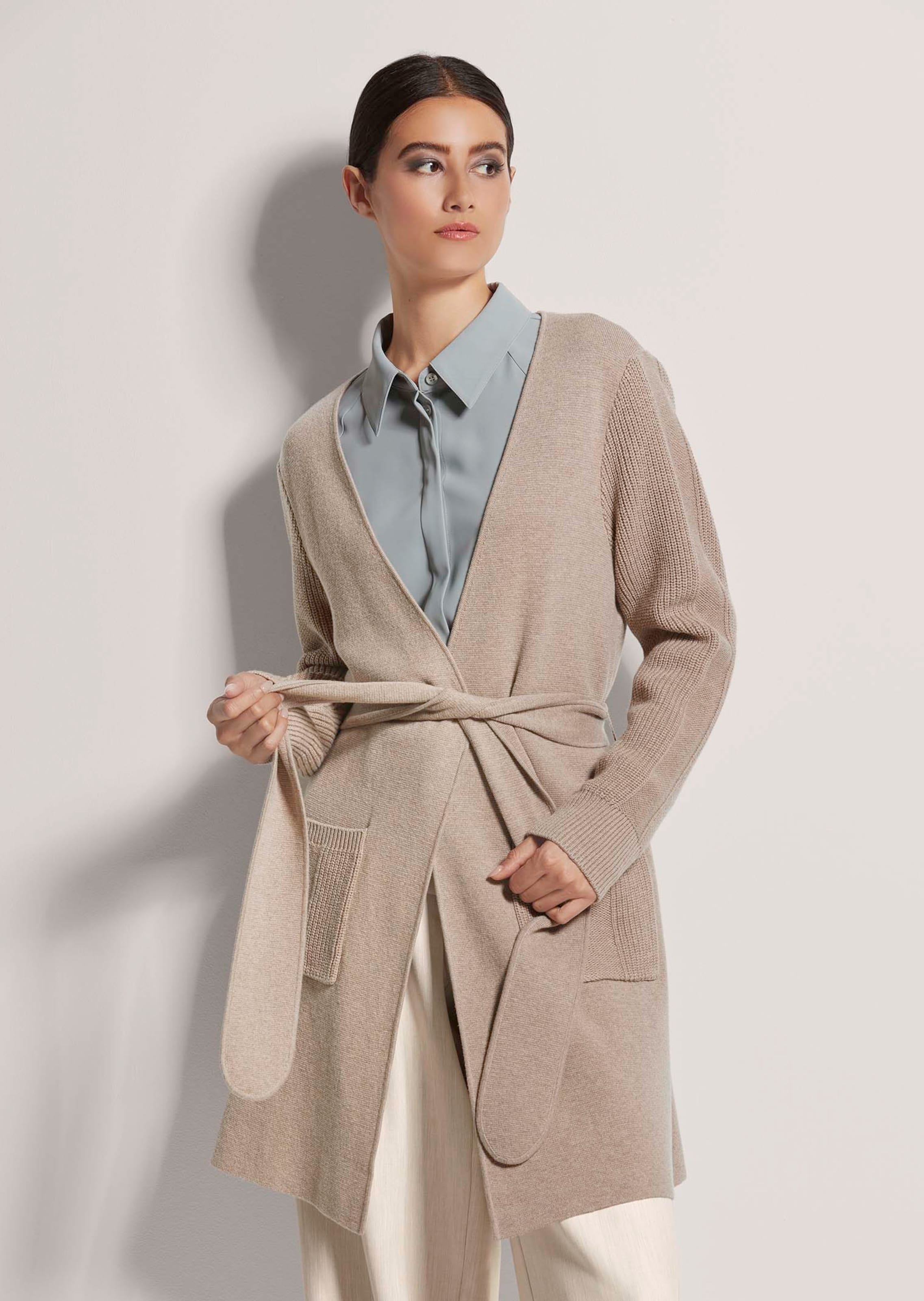 Long cardigan with lustre