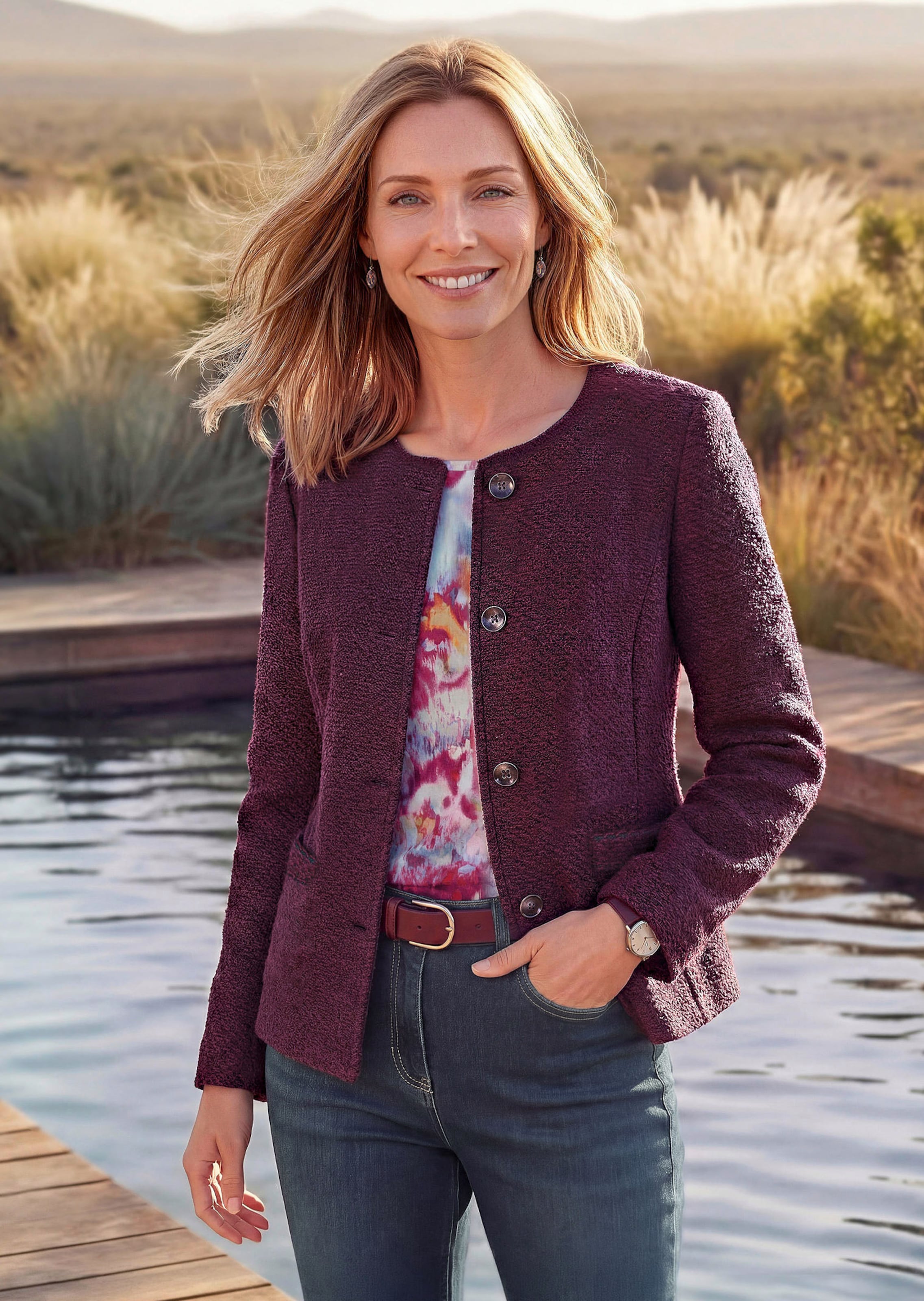 Blazer féminin à l'aspect bouclette thumbnail 7