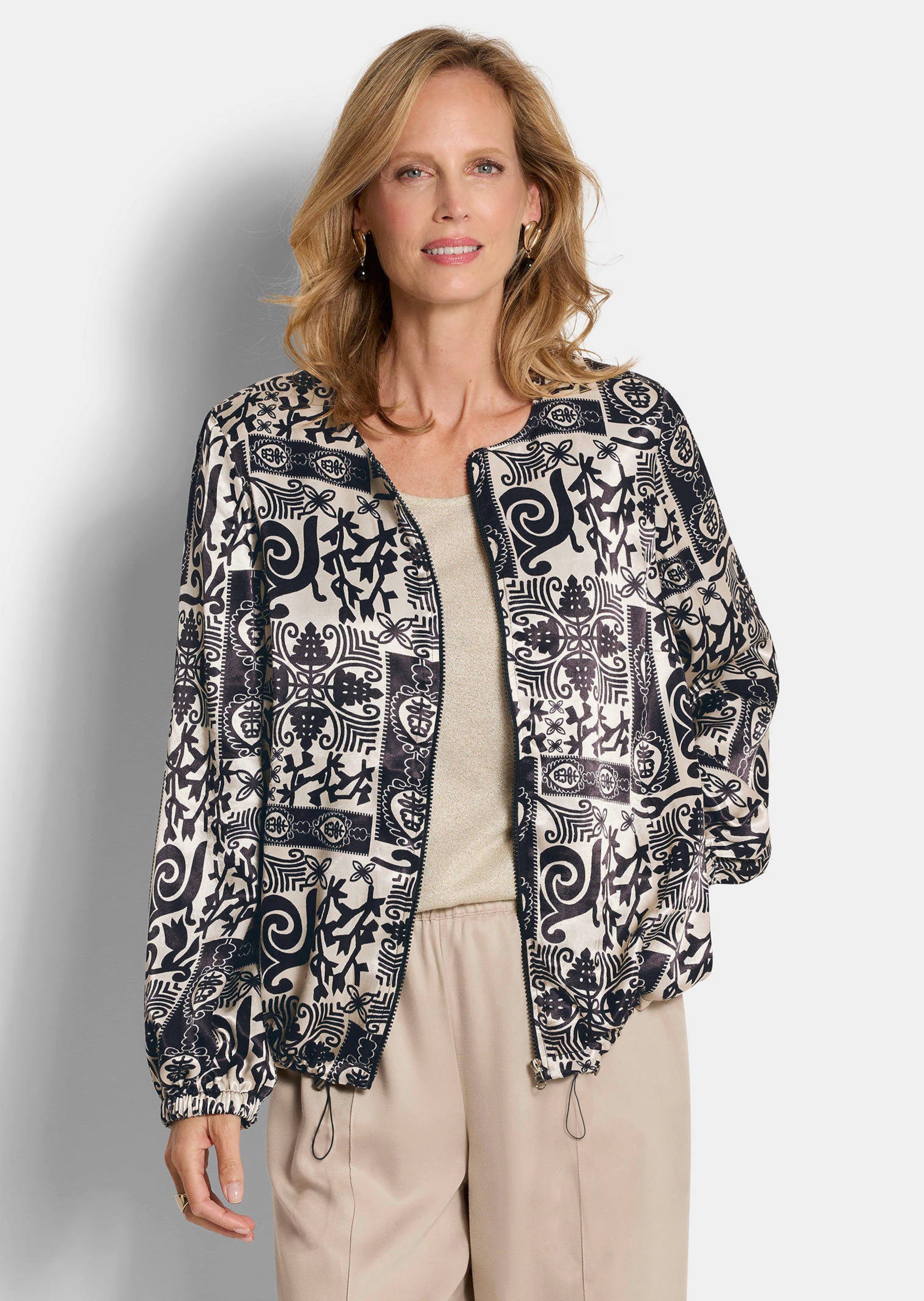 Edler Blouson aus Viskose-Satin
