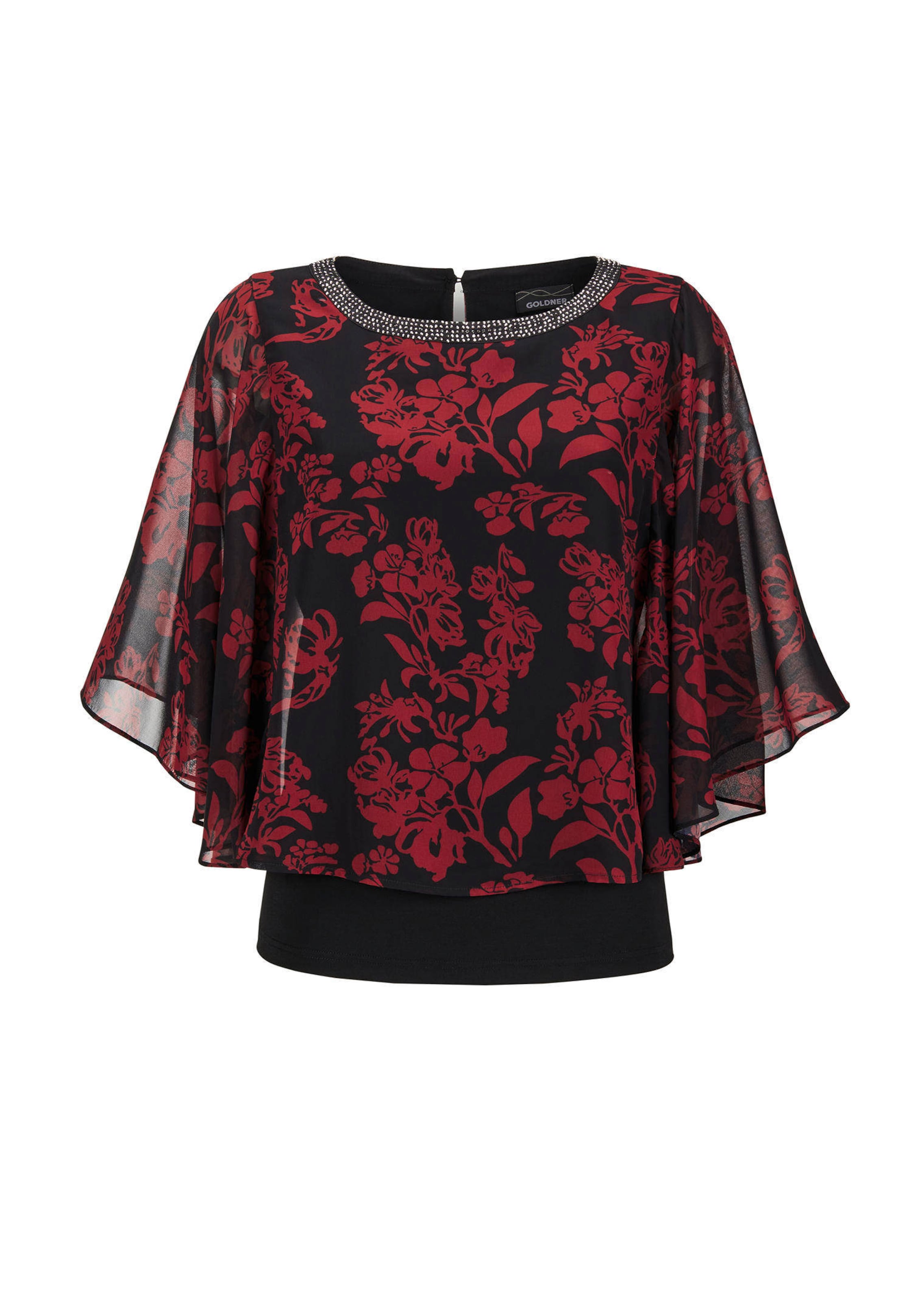 Blouseshirt met wijde chiffonmouwen