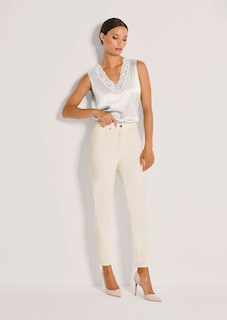 Slim-Fit Hose mit goldfarbenen Nadelstreifen thumbnail 3