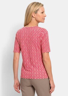 T-shirt en jersey avec un motif minimal en losange thumbnail 3