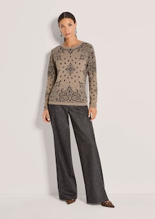 Pull en cachemire avec motif paisley thumbnail 3