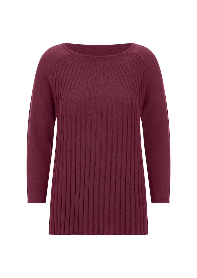 Strickpullover mit Baumwolle in A-Linie