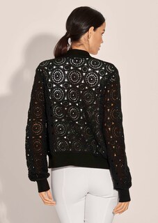 Kurzer Blouson mit Spitze und Zipper thumbnail 4