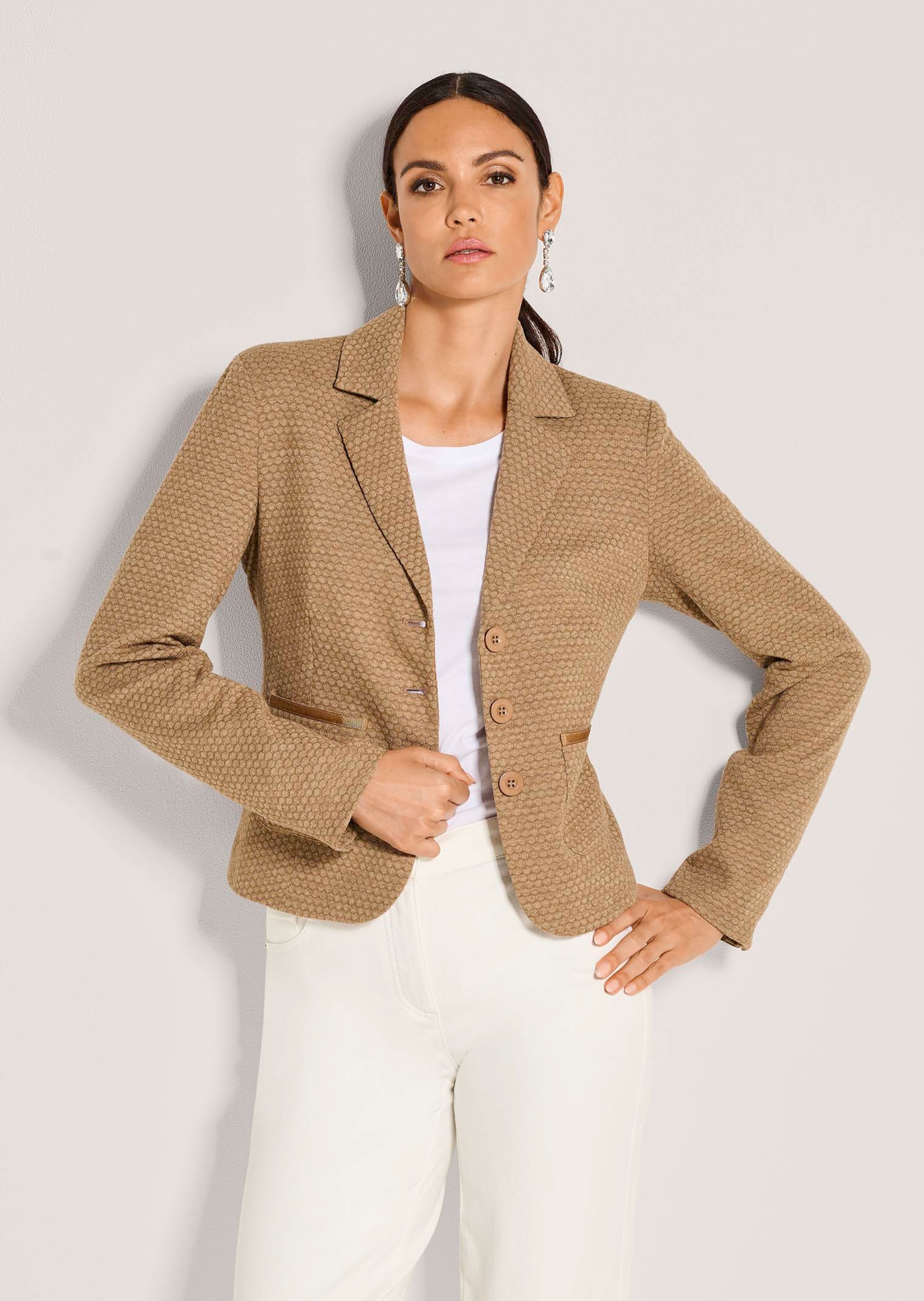 Jerseyblazer mit Wabenmuster