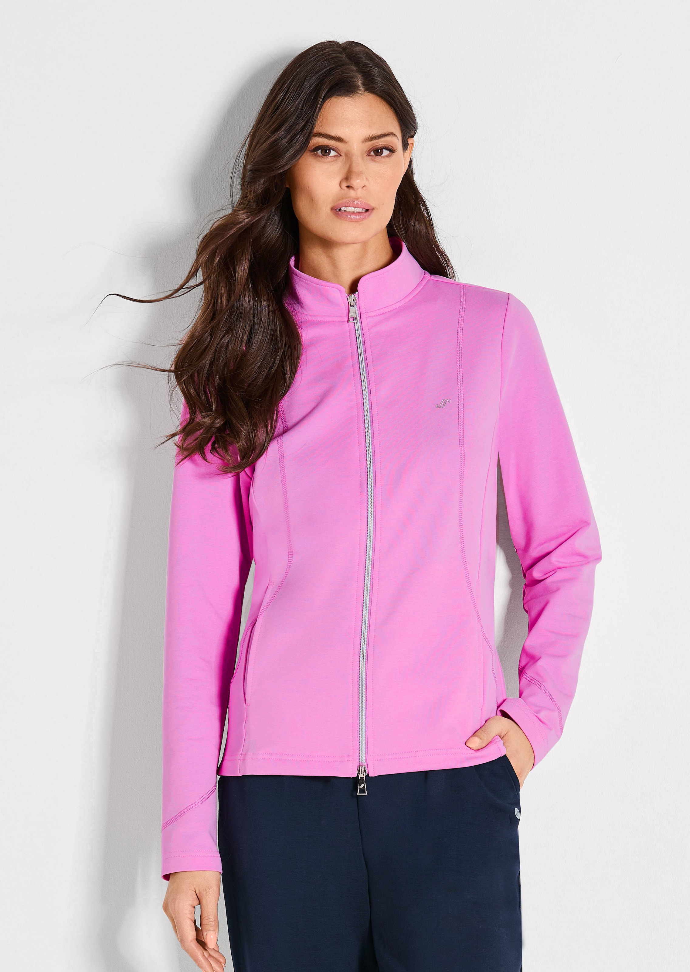 Veste sweat avec col montant