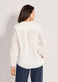Rundhals-Bluse mit Spitze thumbnail 4