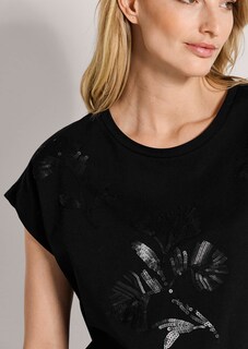 Shirt mit floralem Pailletten-Motiv thumbnail 6