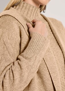 Lange Strickjacke mit Kapuze thumbnail 5