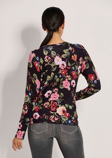 Strickjacke mit Unikat-Print thumbnail 4