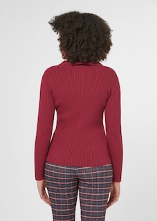 Long-sleeved rib-knit cardigan thumbnail 4