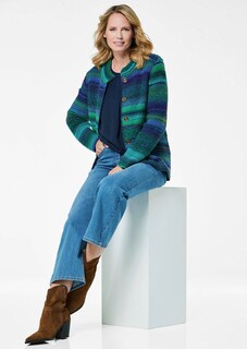 Strickjacke mit Multicolor Ringeloptik thumbnail 4