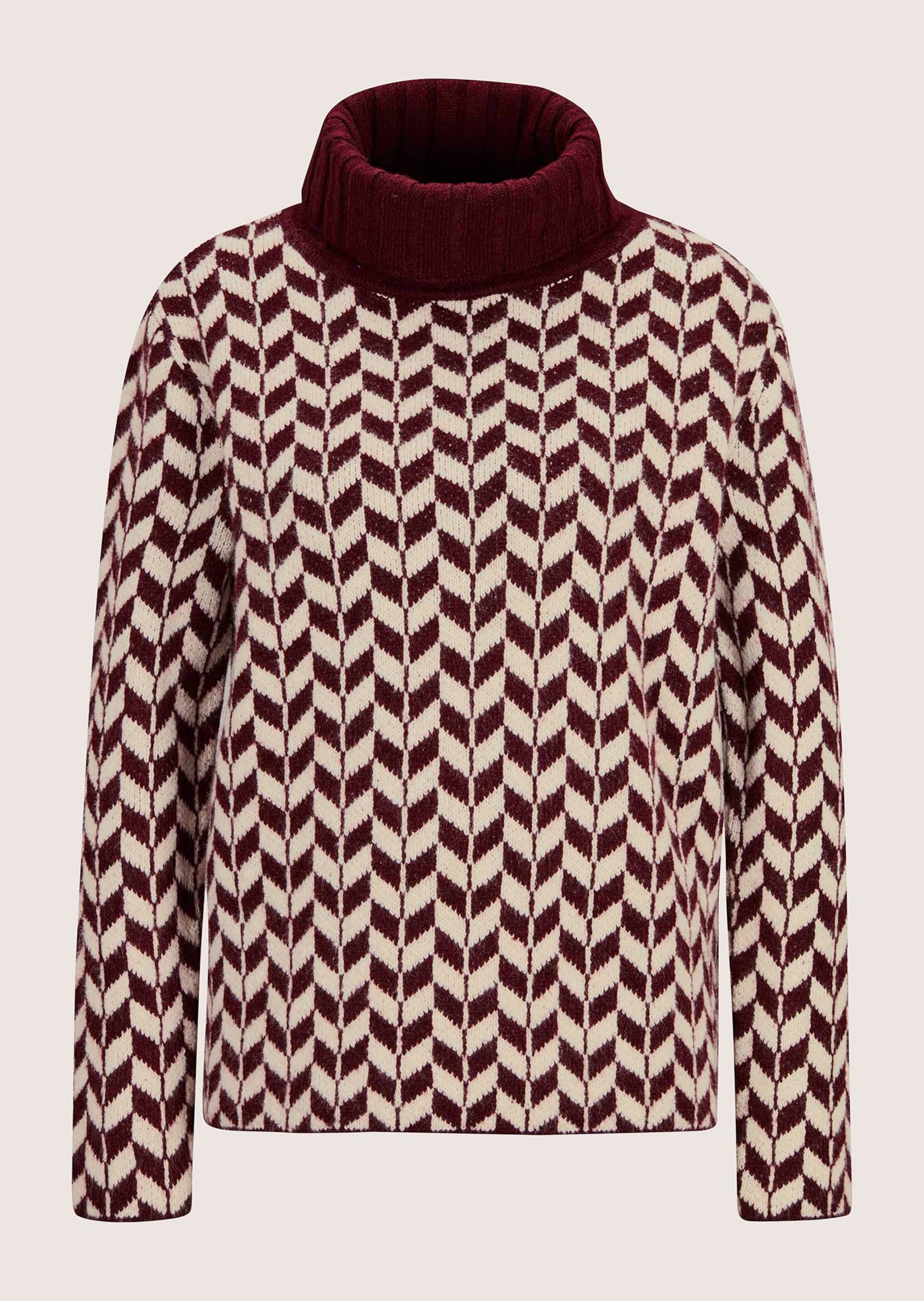 Pullover met zigzagpatroon en col