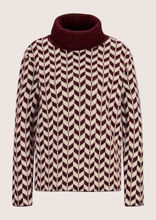 Pull à motif zigzag et col roulé thumbnail 7