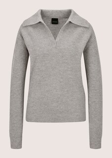 Schimmernder Pullover mit Polo-Kragen thumbnail 7