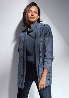Verschlusslose Strickjacke im Makramé-Stil thumbnail 1