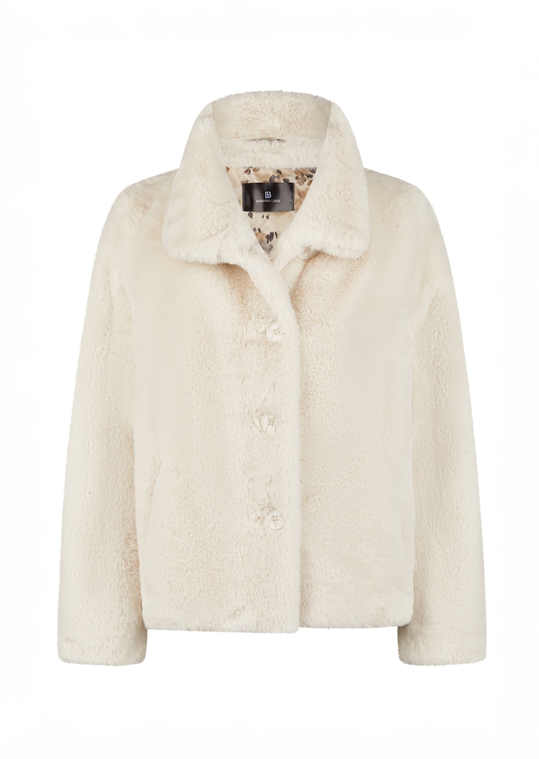 Veste en teddy avec col montant