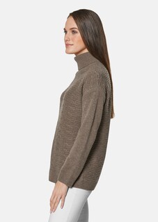 Rollkragen-Pullover mit horizontalem Zopfmuster thumbnail 5
