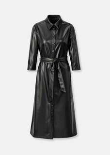 Hemdblusenkleid aus Leder-Imitat thumbnail 7