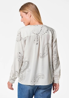 Bluse mit schimmerndem Paisley Muster thumbnail 3