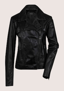 Biker-Jacke aus Lammnappa-Leder thumbnail 7