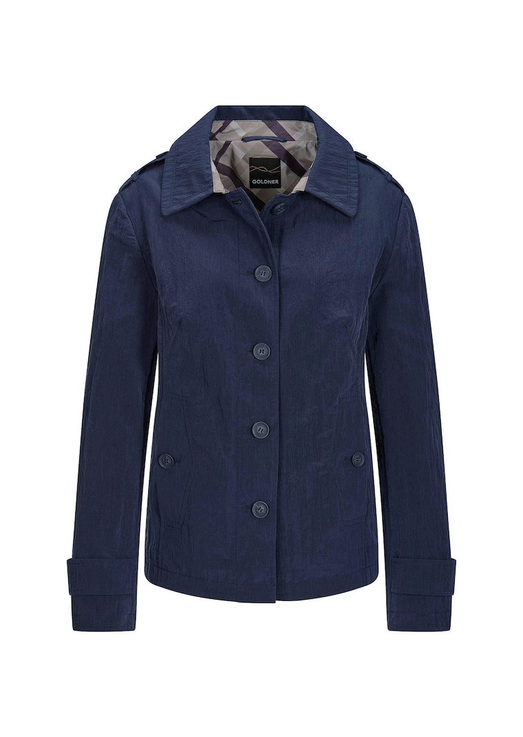 Trench-Jacke in Crash-Optik