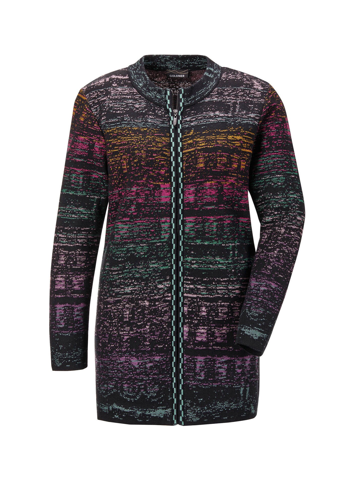 Strickjacke mit Multicolor Ringeloptik