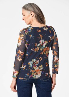 Mesh-Shirt im floralem Druck thumbnail 3