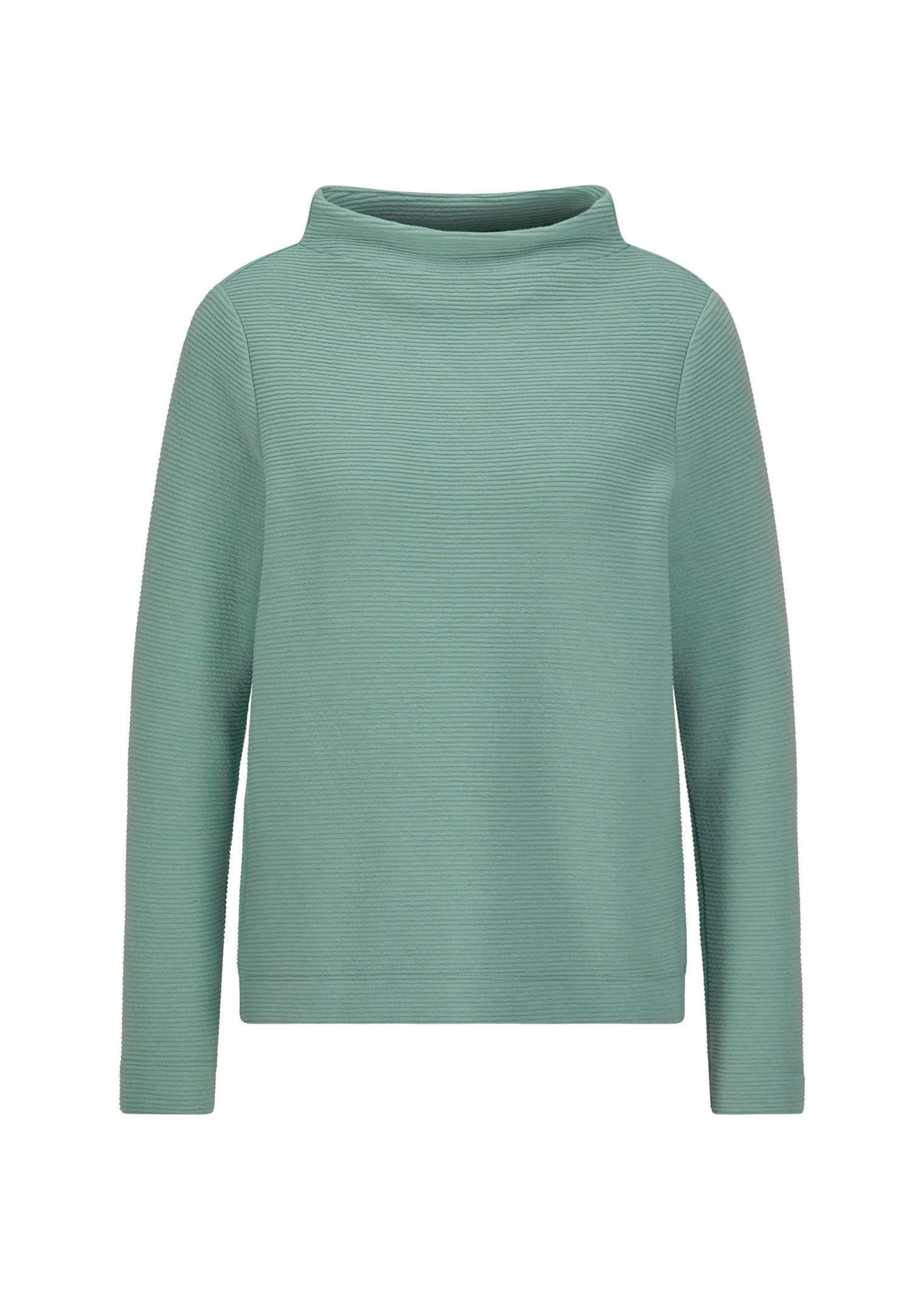 Sweatshirt met Ottomaanse structuur en een afstaande, opstaande kraag