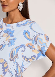 Halbarm-Pullover mit Alloverprint thumbnail 6