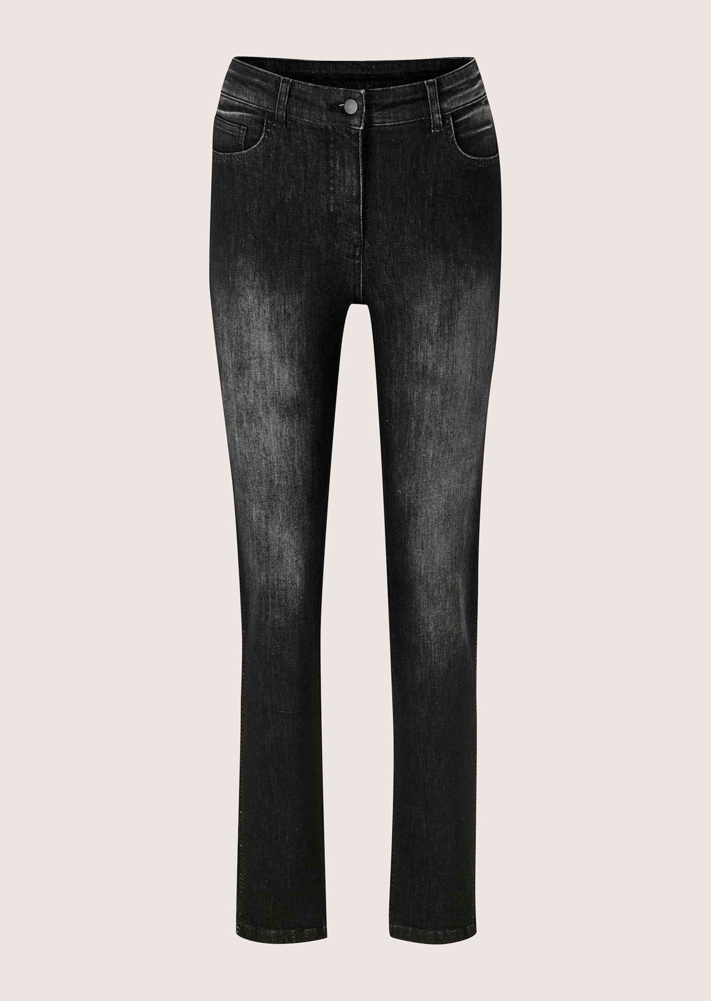 Slim-Jeans mit Strassdekoration