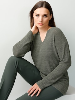 V-Pullover mit metallisiertem Garn thumbnail 4
