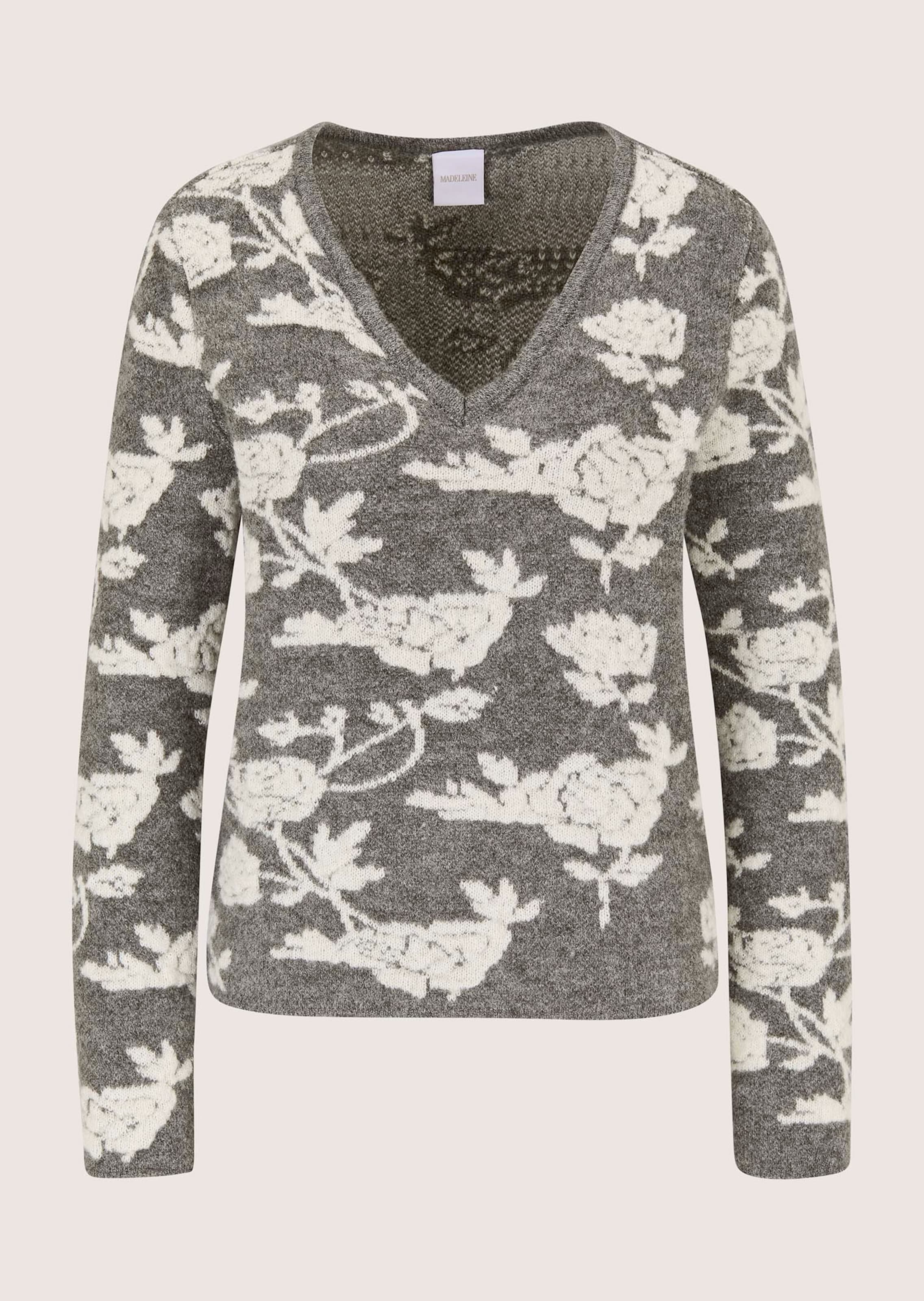 Floral jacquard pattern jumper