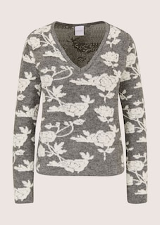 Pullover mit floralem Jacquard-Muster thumbnail 7