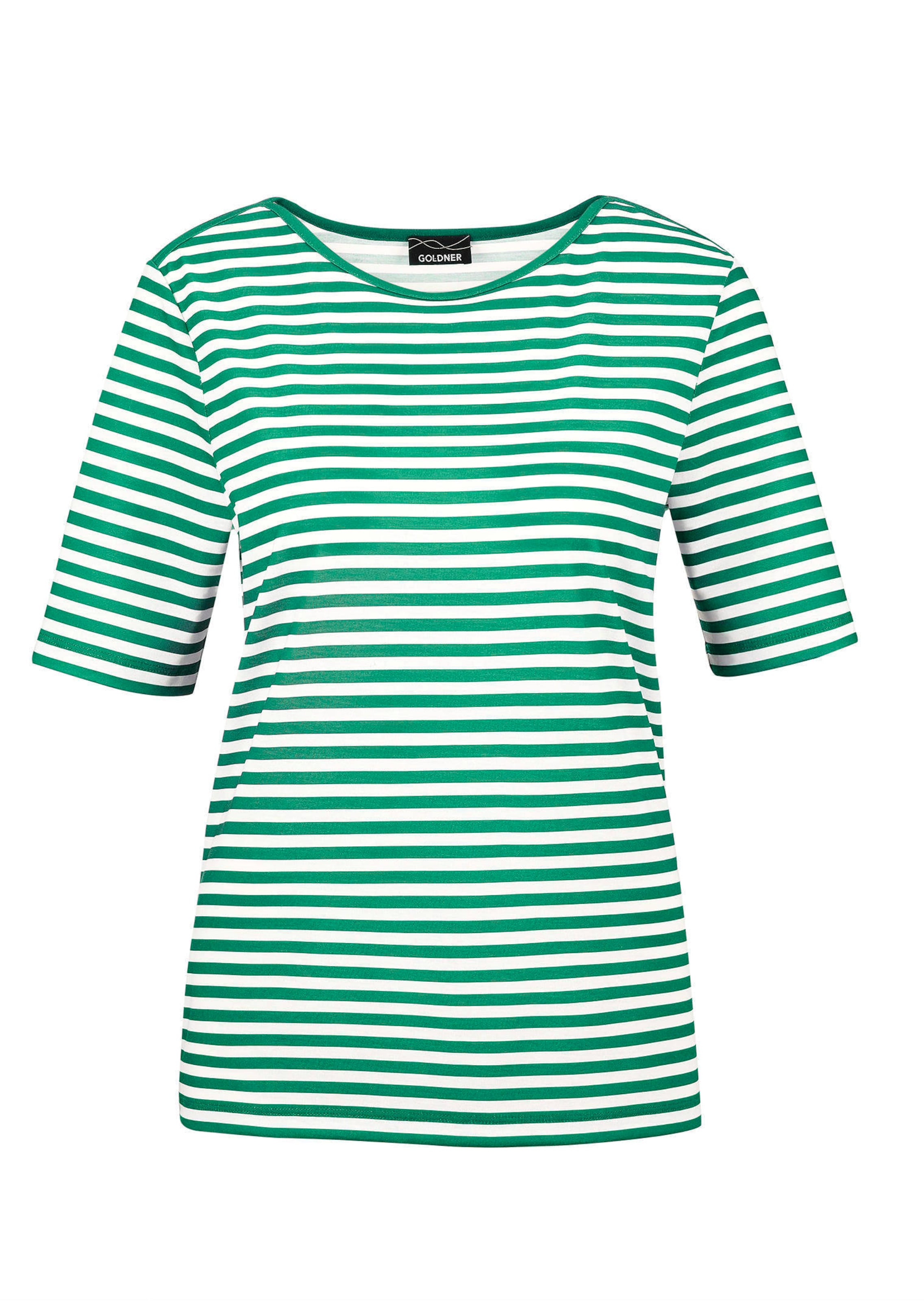Gestreept shirt van viscose-jersey