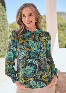 Blouse van soepel viscose-satijn thumbnail 7